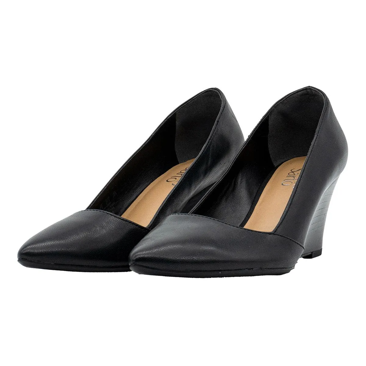 Franco Sarto Frankie Wedge Shoes Leather Black Colour For Women