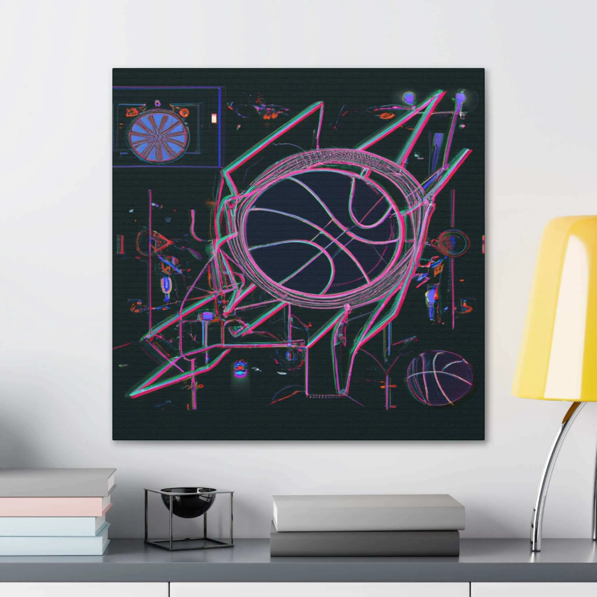 Futuristic Hoops Vision: A Basketball Inspired Canvas