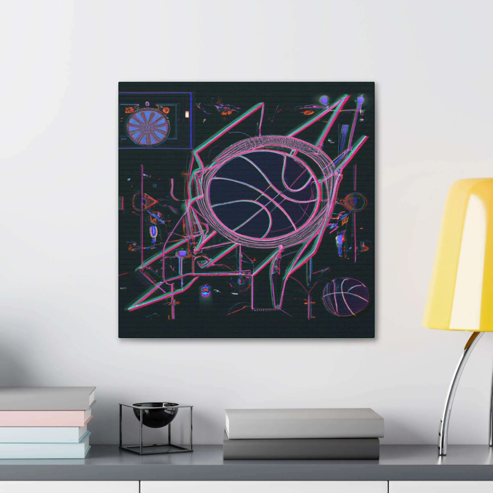 Futuristic Hoops Vision: A Basketball Inspired Canvas