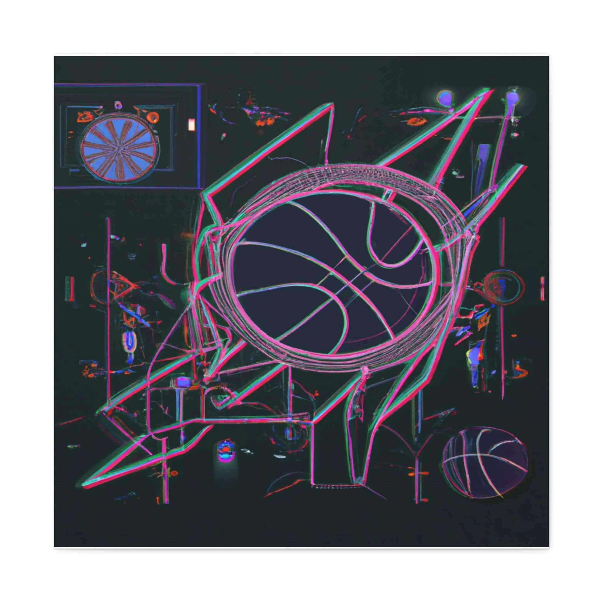 Futuristic Hoops Vision: A Basketball Inspired Canvas