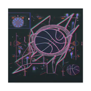 Futuristic Hoops Vision: A Basketball Inspired Canvas