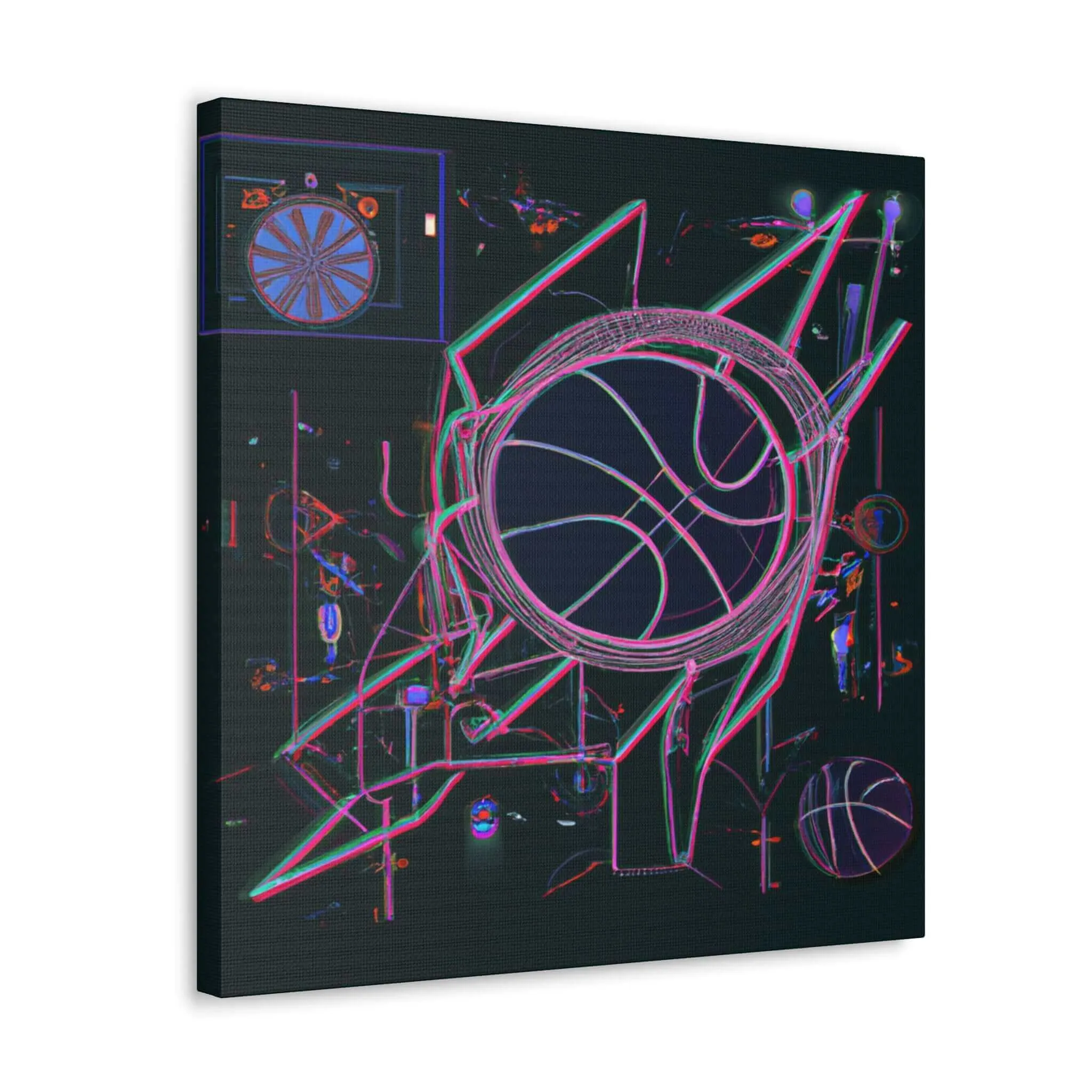 Futuristic Hoops Vision: A Basketball Inspired Canvas
