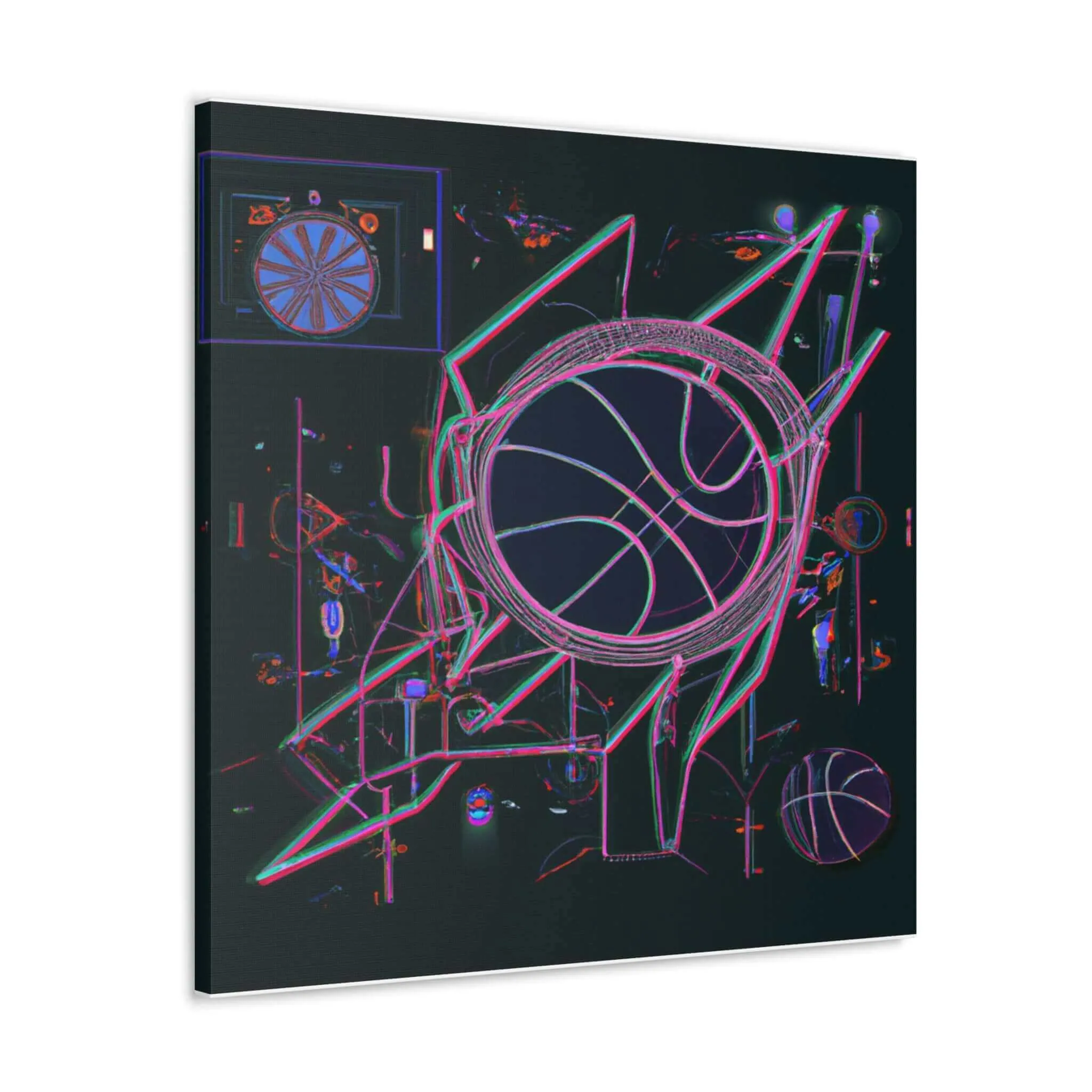 Futuristic Hoops Vision: A Basketball Inspired Canvas