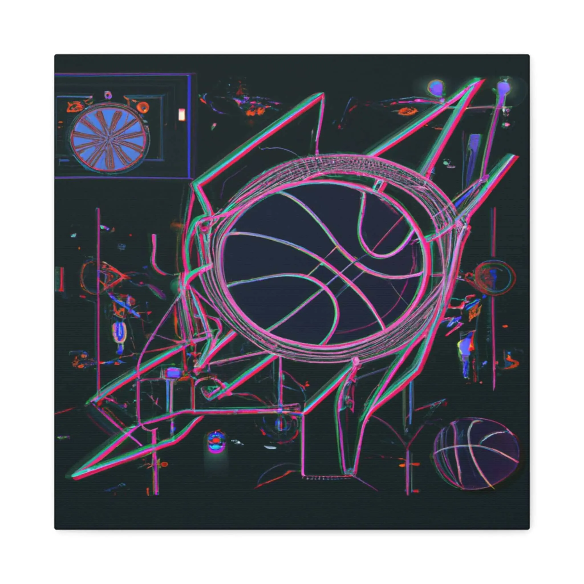 Futuristic Hoops Vision: A Basketball Inspired Canvas