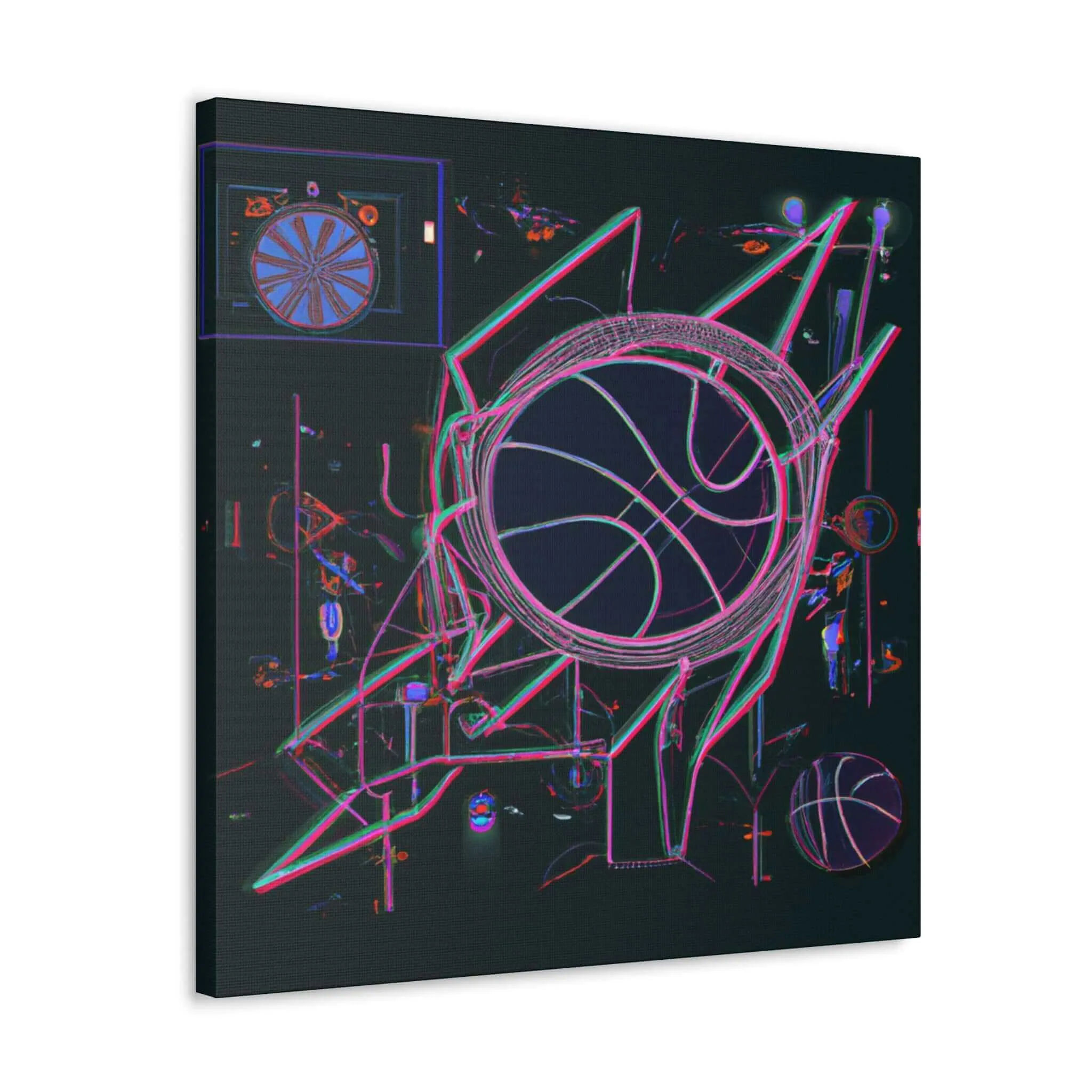 Futuristic Hoops Vision: A Basketball Inspired Canvas