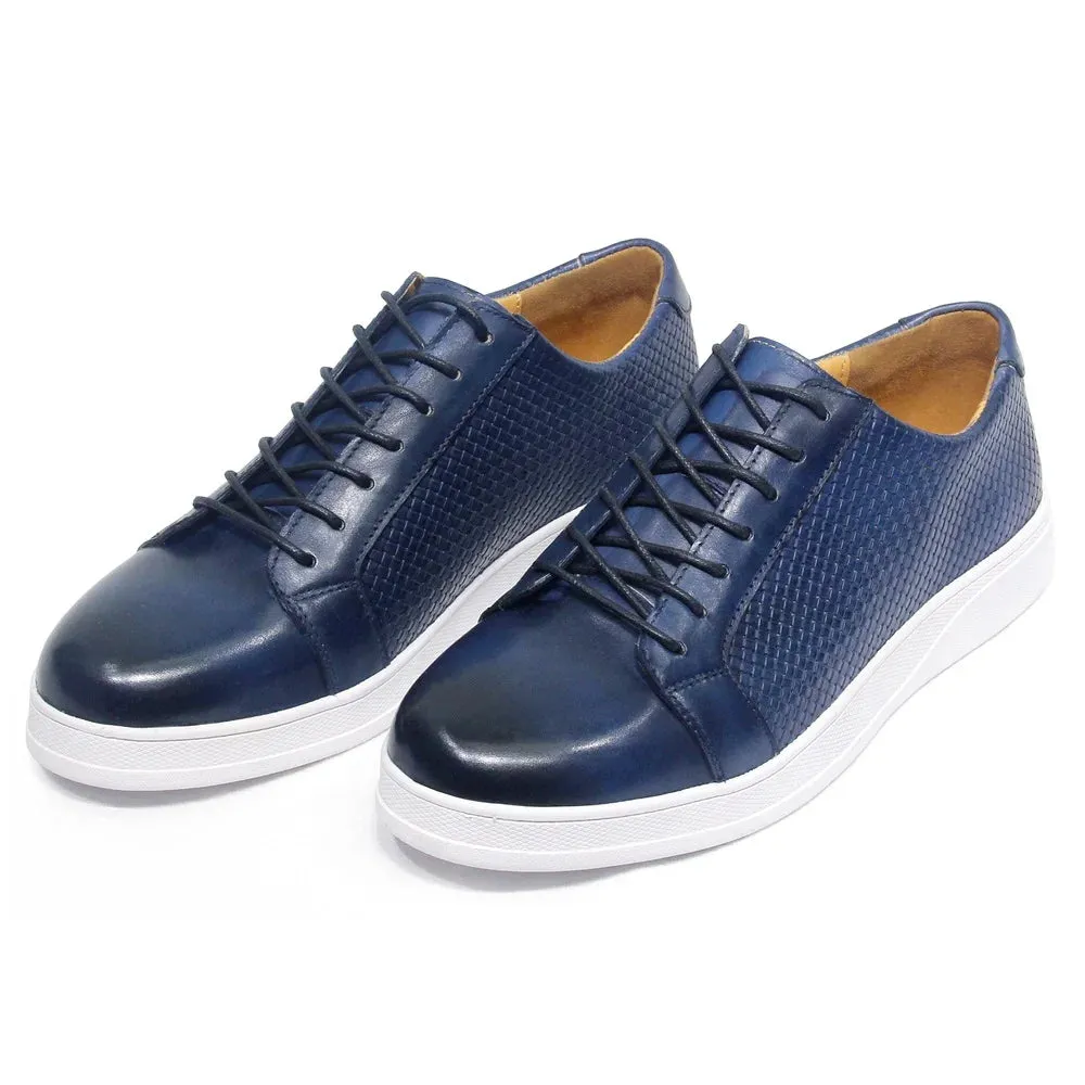 Genuine Leather Lace-Up Soft Sole Sneakers