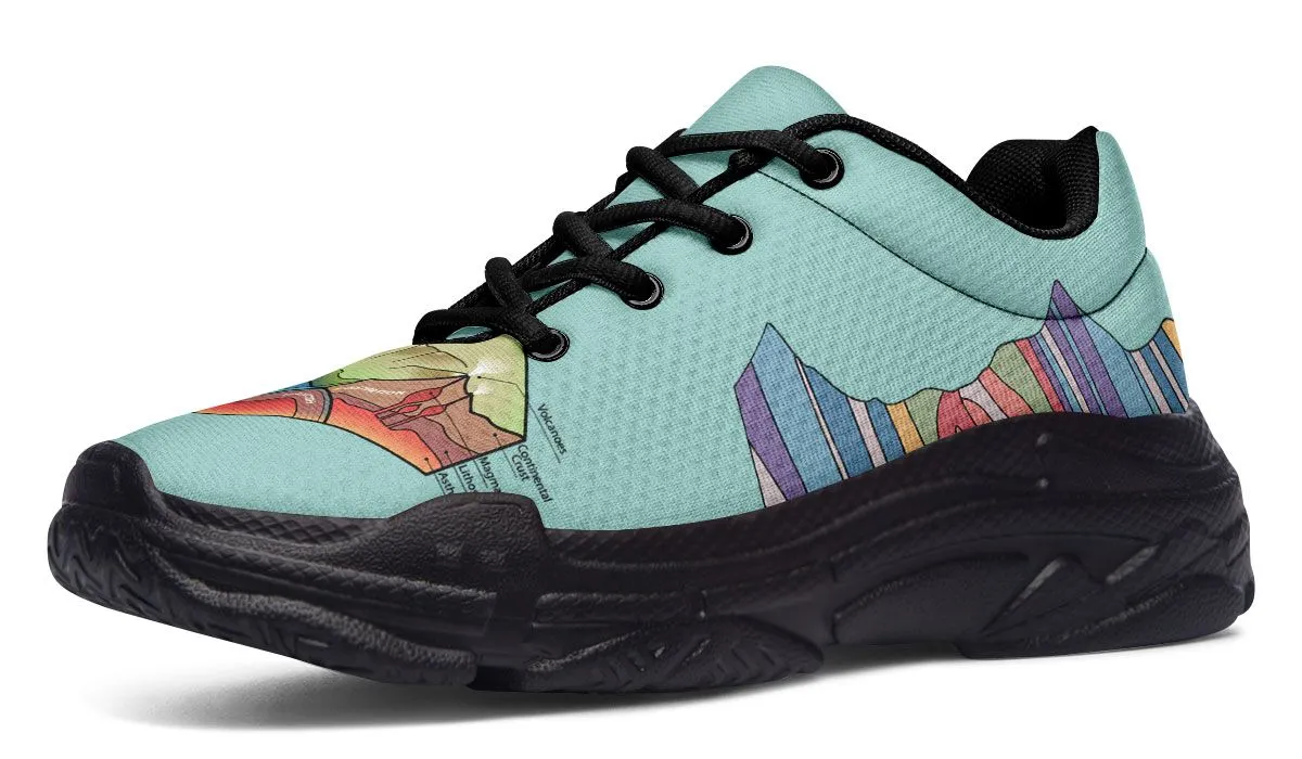 Geology Diagram Chunky Sneakers