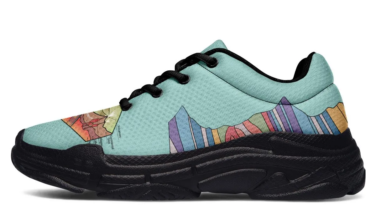 Geology Diagram Chunky Sneakers