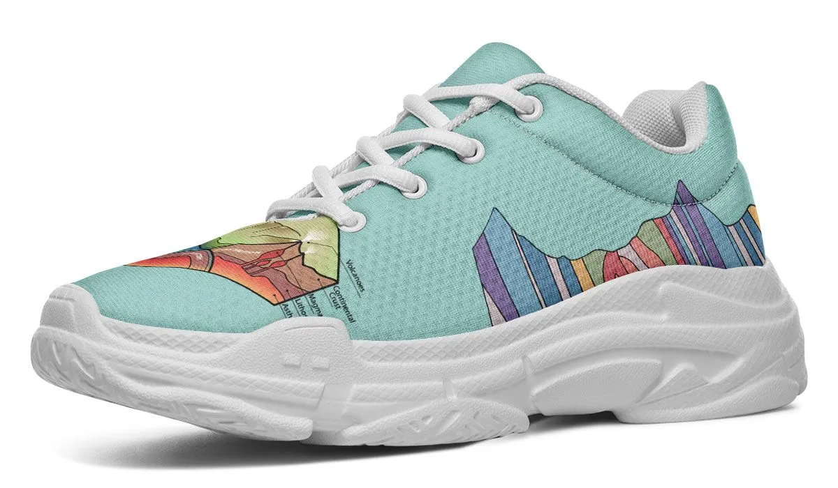 Geology Diagram Chunky Sneakers