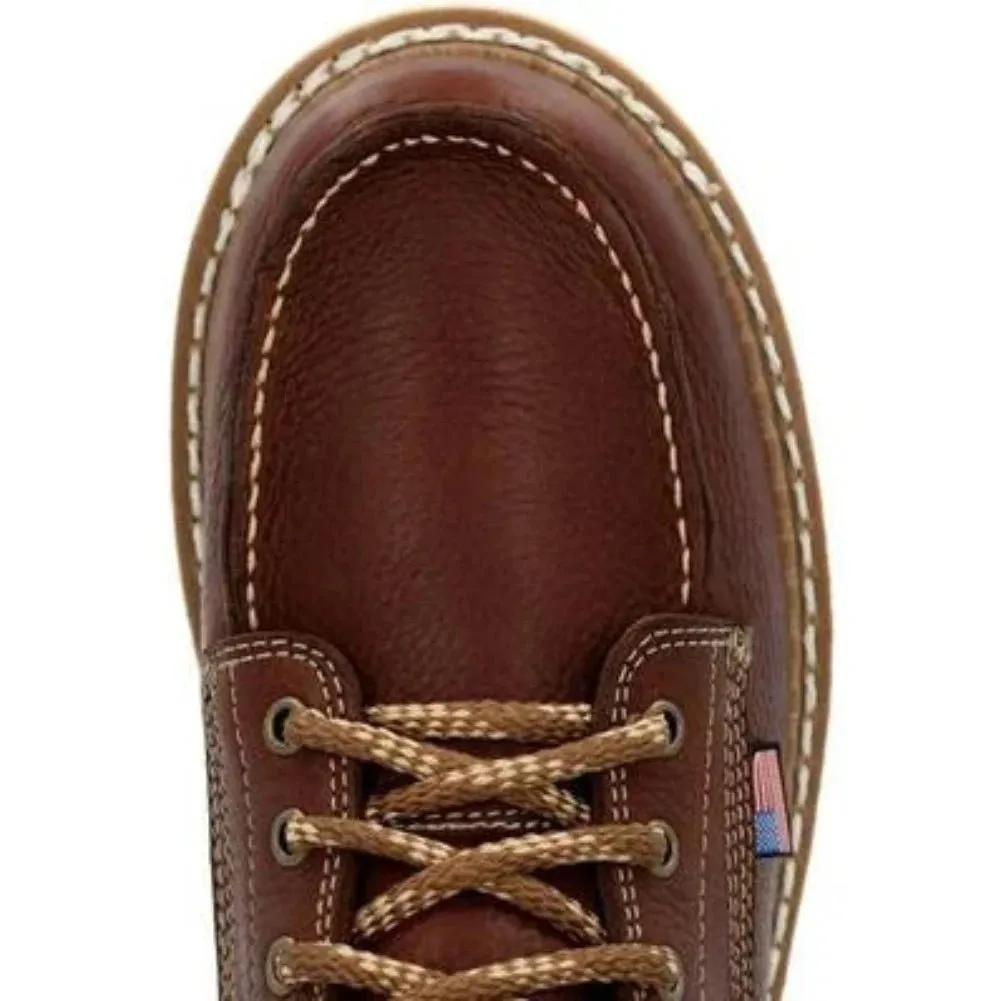 Georgia Boot America Made Men's Wedge Moc Toe Work Boots Gb00480 In Brown