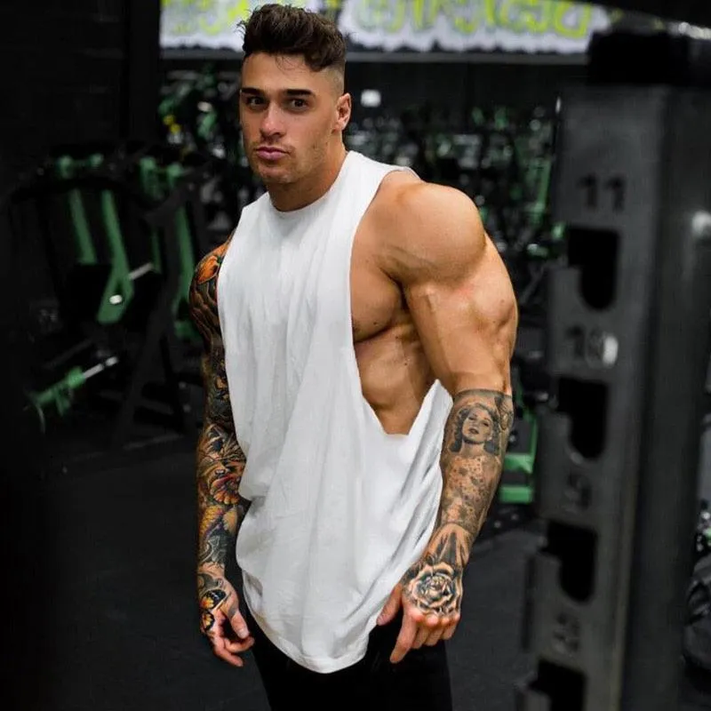 Great Brand New Plain Tank Top -Men Bodybuilding singlet Gyms - Stringer Sleeveless Shirt Blank Fitness Clothing (TM7)(1U101)(1U100)