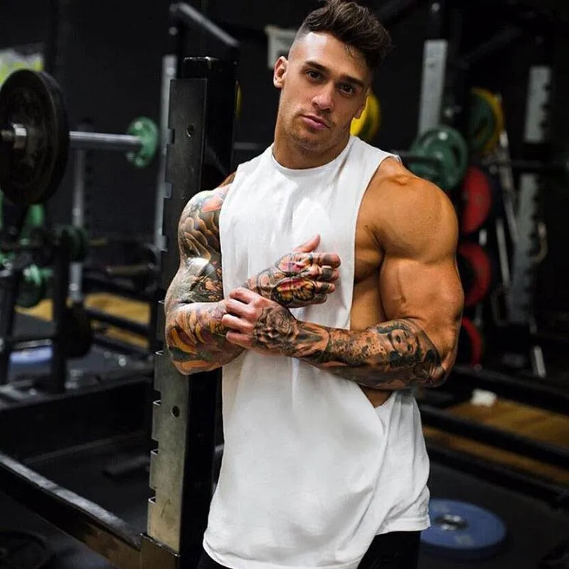 Great Brand New Plain Tank Top -Men Bodybuilding singlet Gyms - Stringer Sleeveless Shirt Blank Fitness Clothing (TM7)(1U101)(1U100)