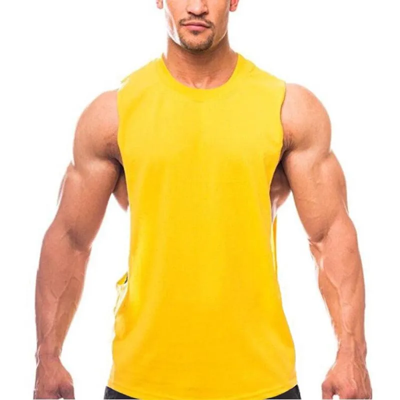 Great Brand New Plain Tank Top -Men Bodybuilding singlet Gyms - Stringer Sleeveless Shirt Blank Fitness Clothing (TM7)(1U101)(1U100)