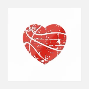 Heart Basketball Distressed