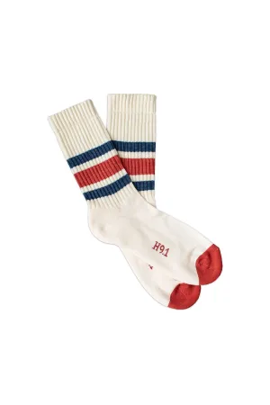 Heritage9.1 - Rucker - Natural w/ Rust & Blue Denim Stripes