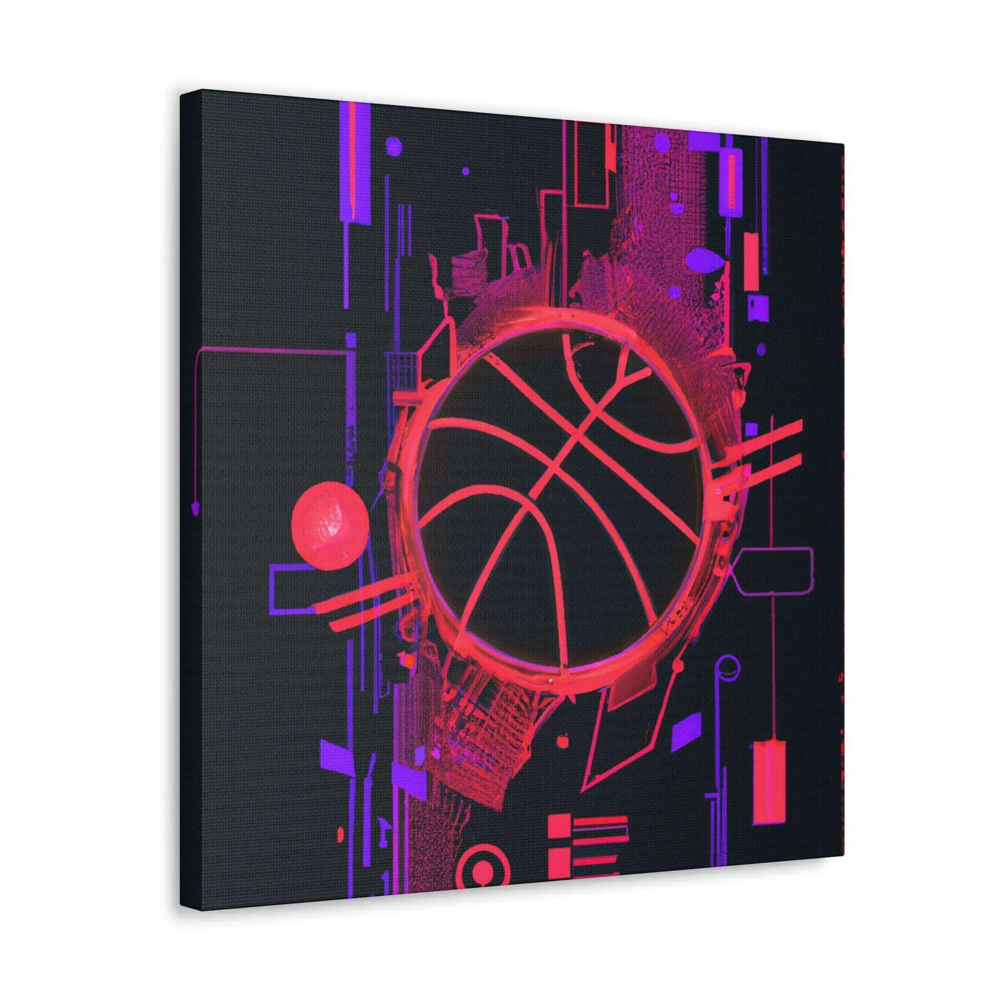 High-Tech Hoops: Basketball Canvas Print