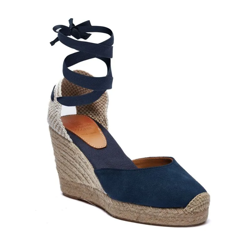 Holland Cooper Seville Ladies Wedge Sandal - Navy