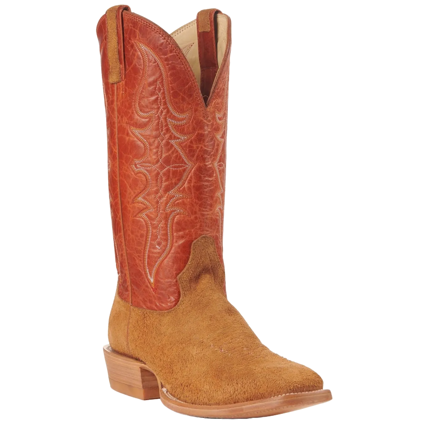 Hondo Men's Roughout Mango & Maple Brown Square Toe Boots 2645