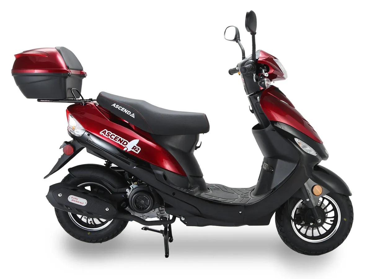 Ice Bear Ascend PMZ50-4, 50cc Fully Automatic, LED head Lights and Trunk included. CA legal