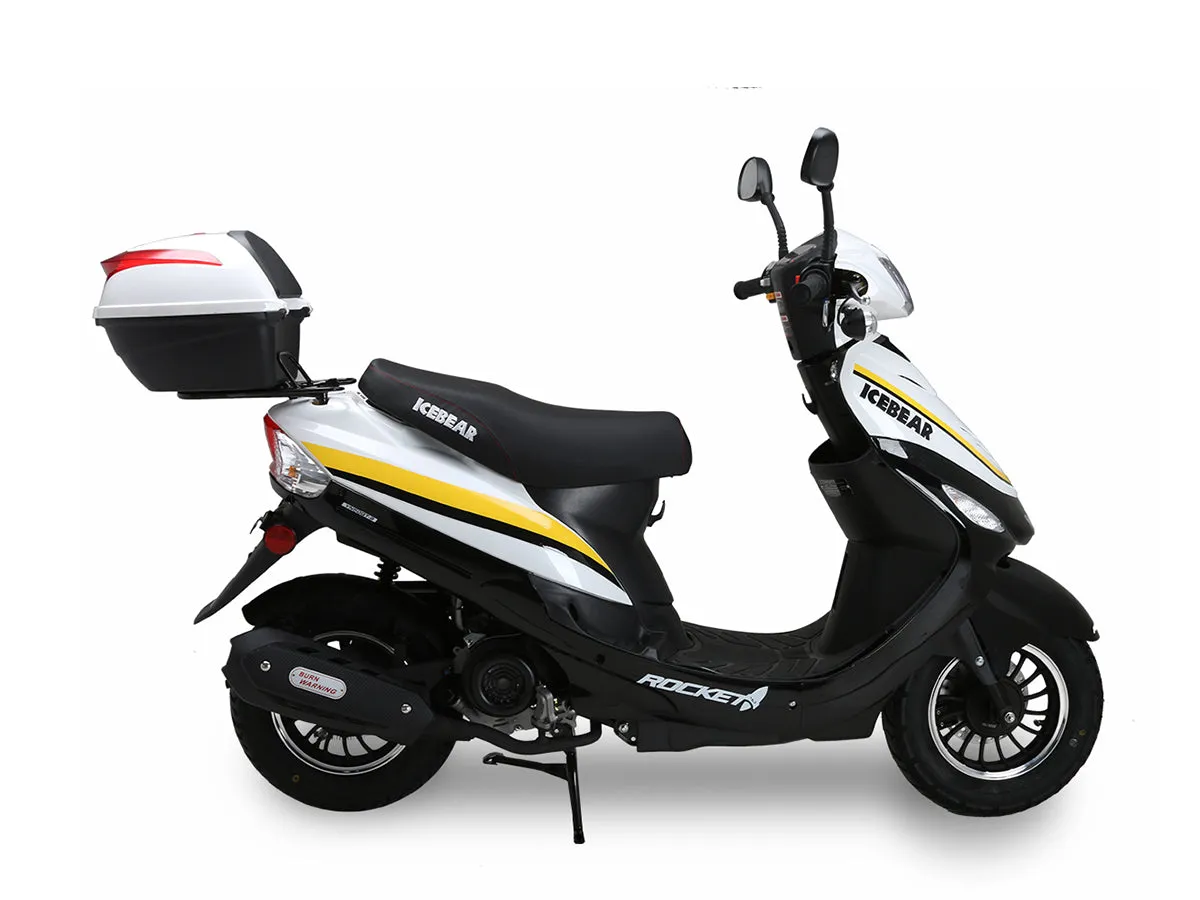 Ice Bear Ascend PMZ50-4, 50cc Fully Automatic, LED head Lights and Trunk included. CA legal