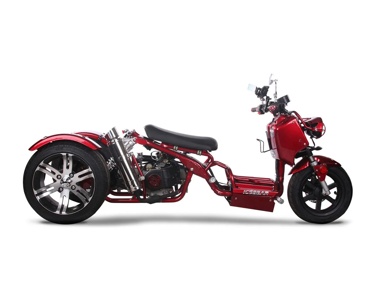 ICE BEAR MADDOG PST150-19N, trike Scooter,  Ruckus Style, GY6 Clone Engine,  CVT Automatic, Electric start, California Legal