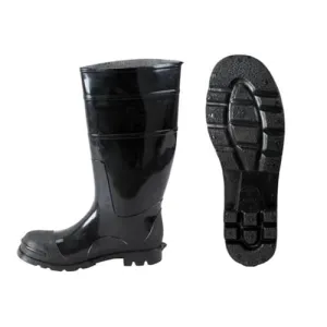 Johnson Wilshire STEEL-7 Black PVC Boots, Size 7 (18821)
