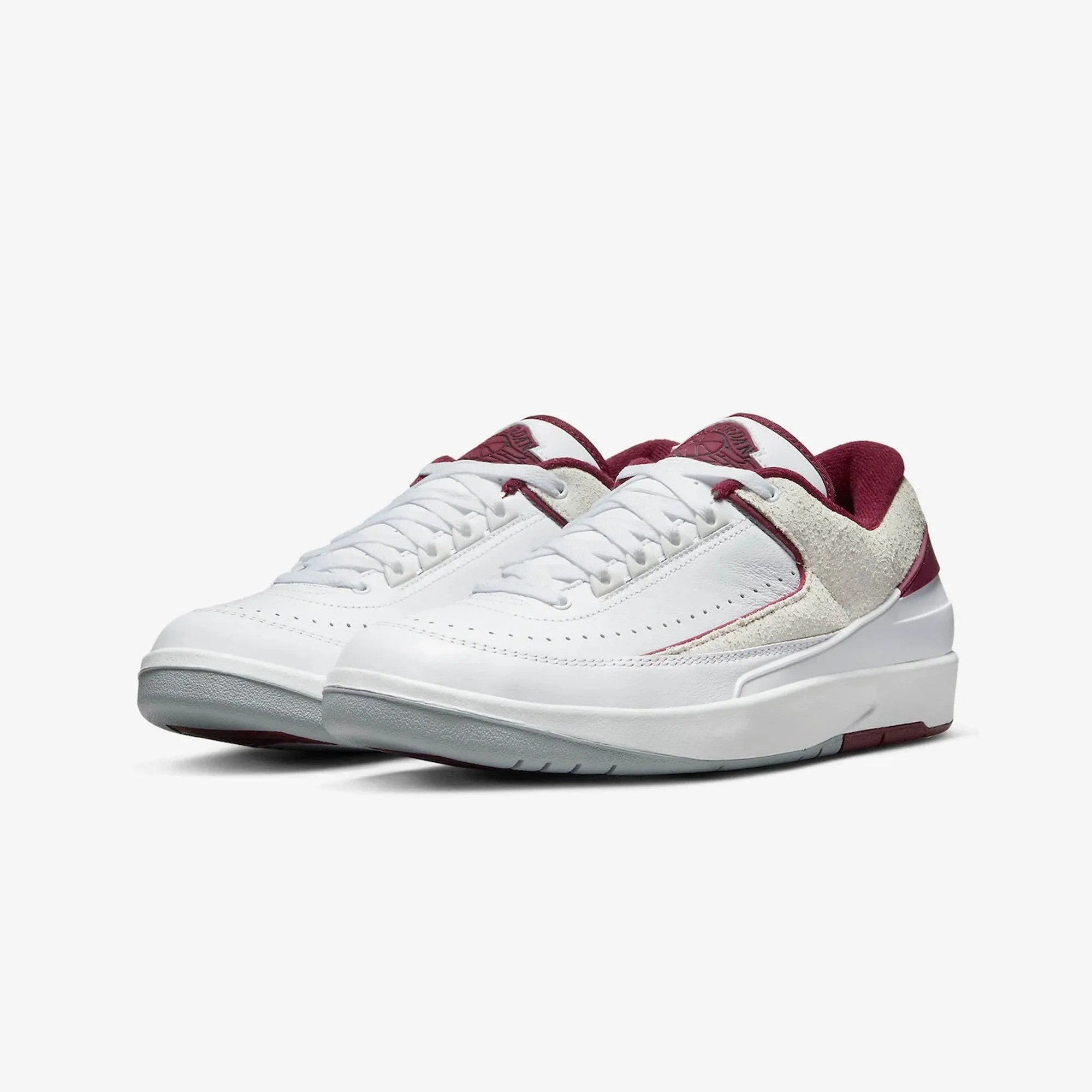 Jordan | AIR JORDAN 2 RETRO LOW  { WHITE/CHERRYWOOD RED-LT STEEL GREY
