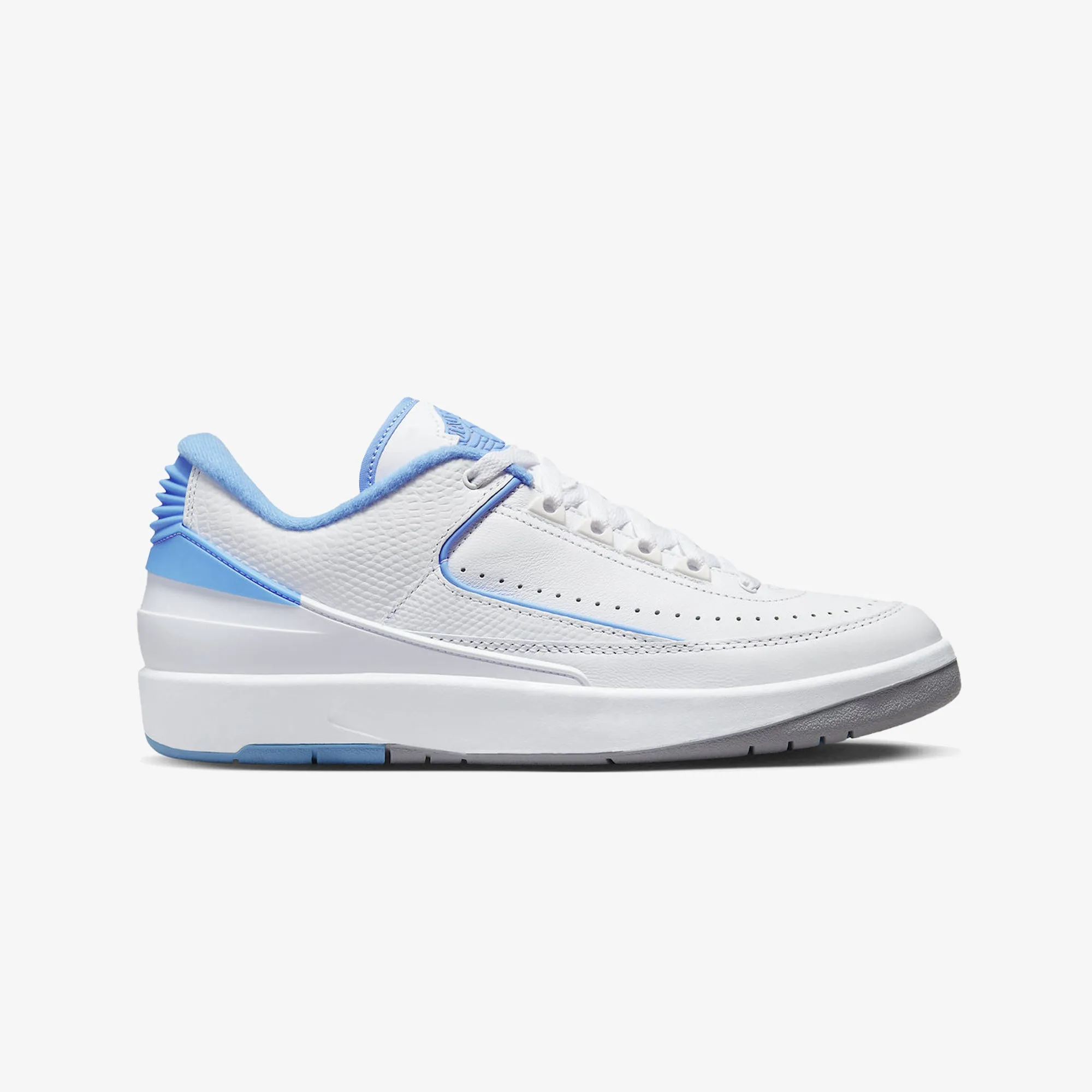 Jordan | AIR JORDAN 2 RETRO LOW  { WHITE/UNIVERSITY BLUE-CEMENT GREY