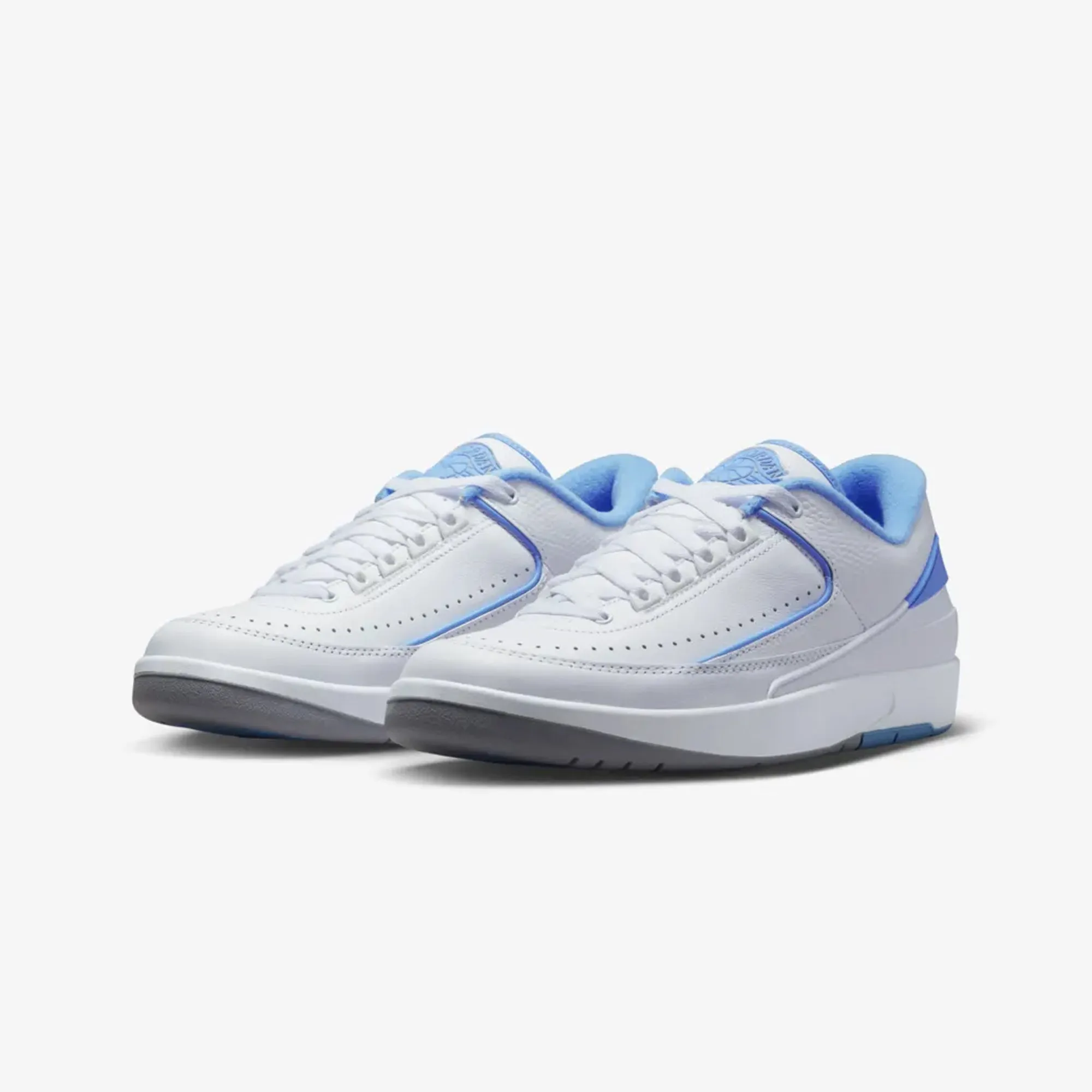 Jordan | AIR JORDAN 2 RETRO LOW  { WHITE/UNIVERSITY BLUE-CEMENT GREY