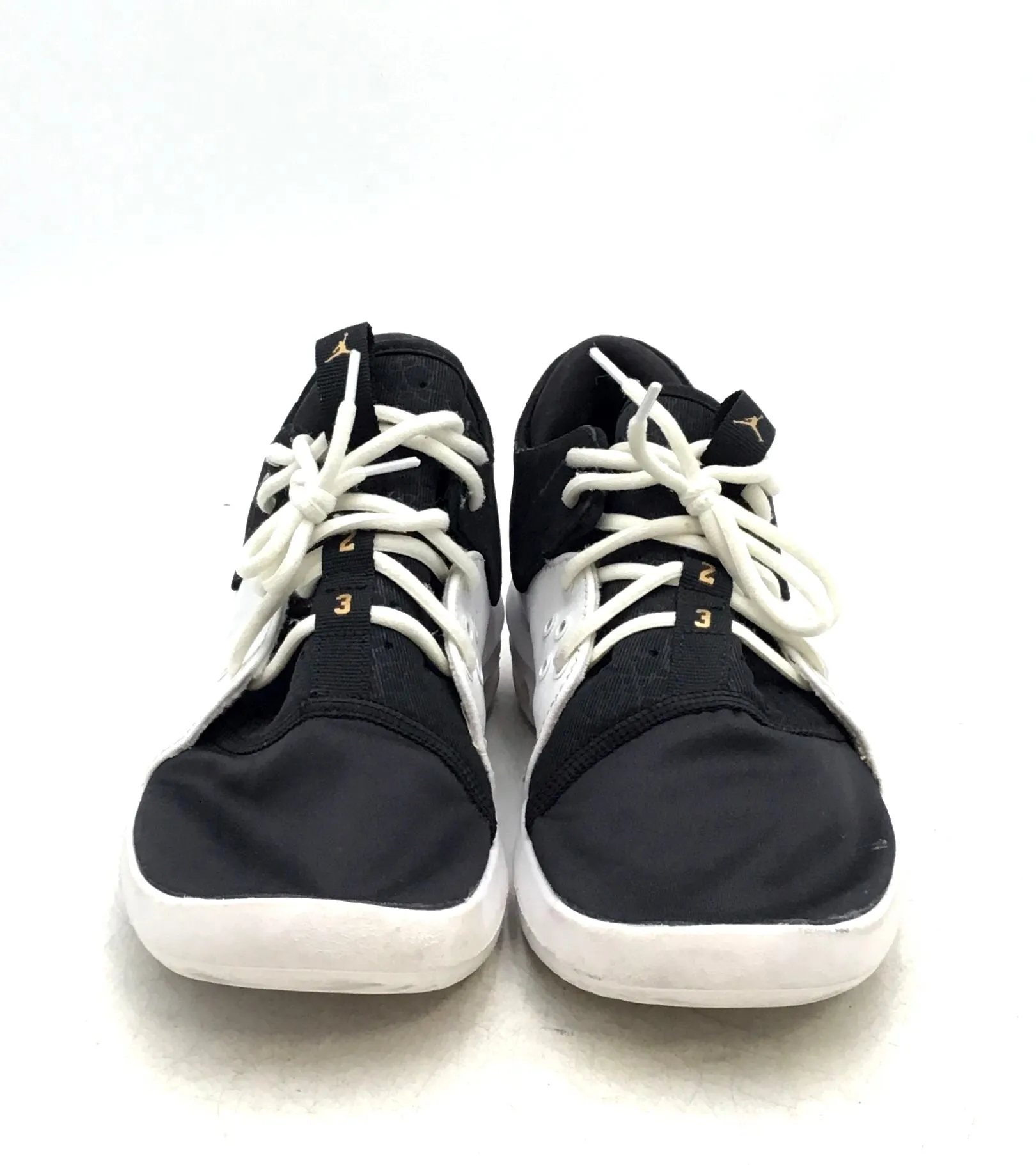 Jordan Boys Air First Class AJ7317-021 White Black Basketball Shoes- Size 6