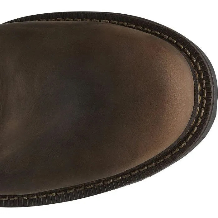 Justin Men's Balusters 11" ST Western USA Made Work Boot -Brown- 4445