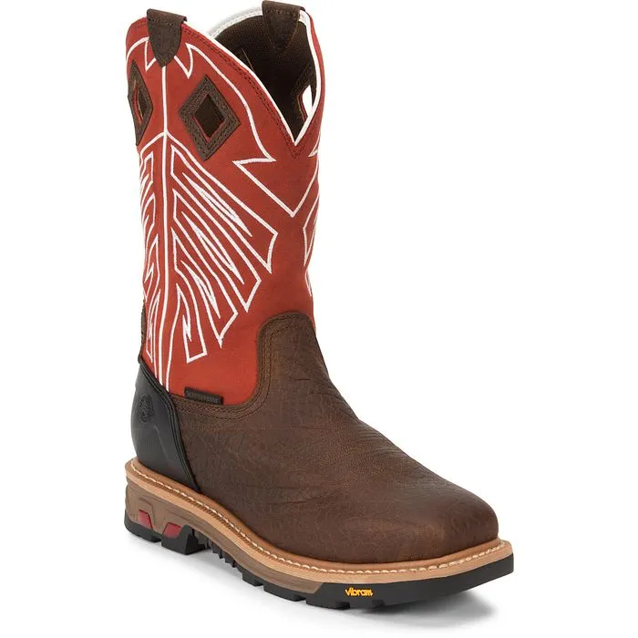 Justin Work Boots Roughneck 12" Steel Toe Waterproof Work | Style WK2115