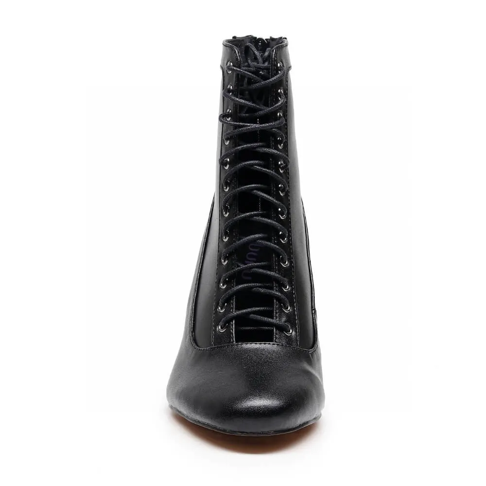 Ladijay Wide Fit - Black Vegan Leather - Suede Sole