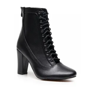 Ladijay Wide Fit - Black Vegan Leather - Suede Sole