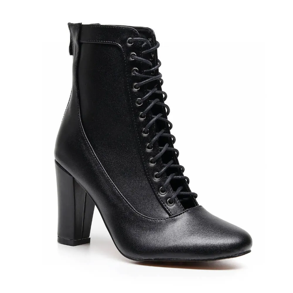 Ladijay Wide Fit - Black Vegan Leather - Suede Sole