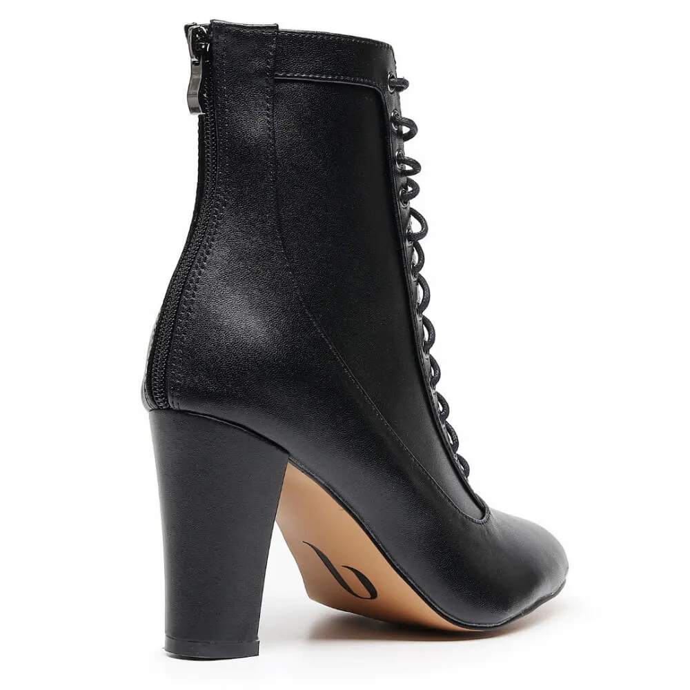 Ladijay Wide Fit - Black Vegan Leather - Suede Sole