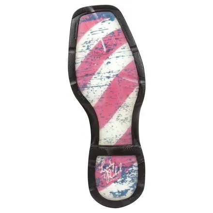 LADY REBEL BY DURANGO PATRIOTIC PULL-ON WESTERN FLAG BOOT