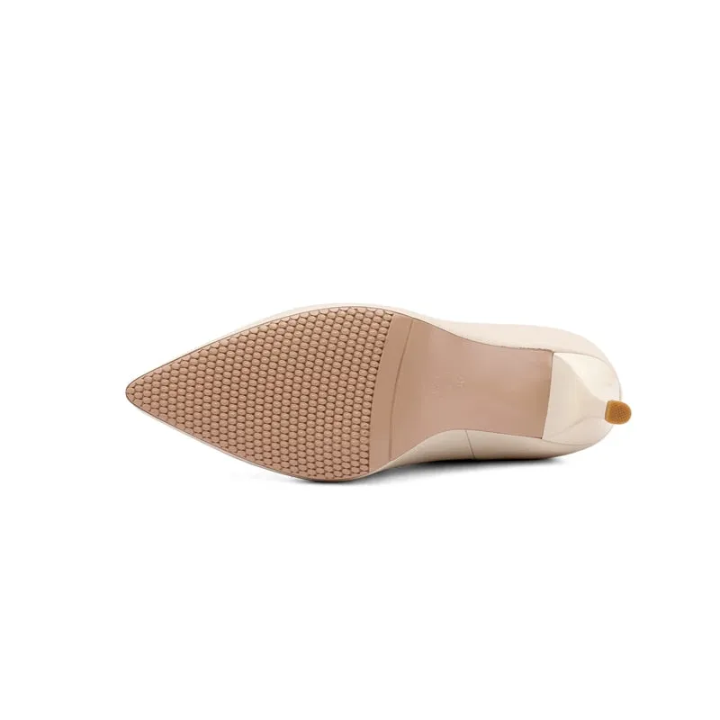 LuxeLeather Exotic Point Toe Slip-On Boots