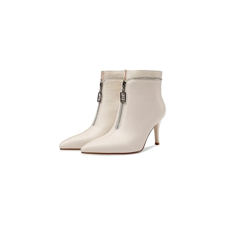 LuxeLeather Exotic Point Toe Slip-On Boots