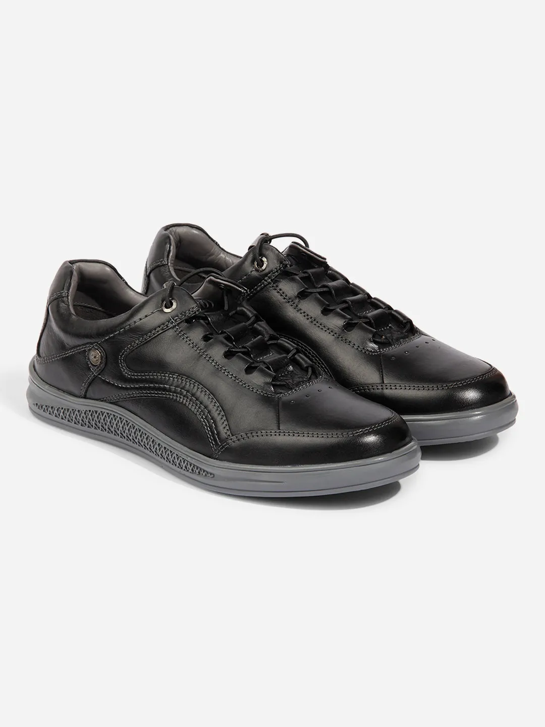 Men Black Leather Sneaker (ID3090)