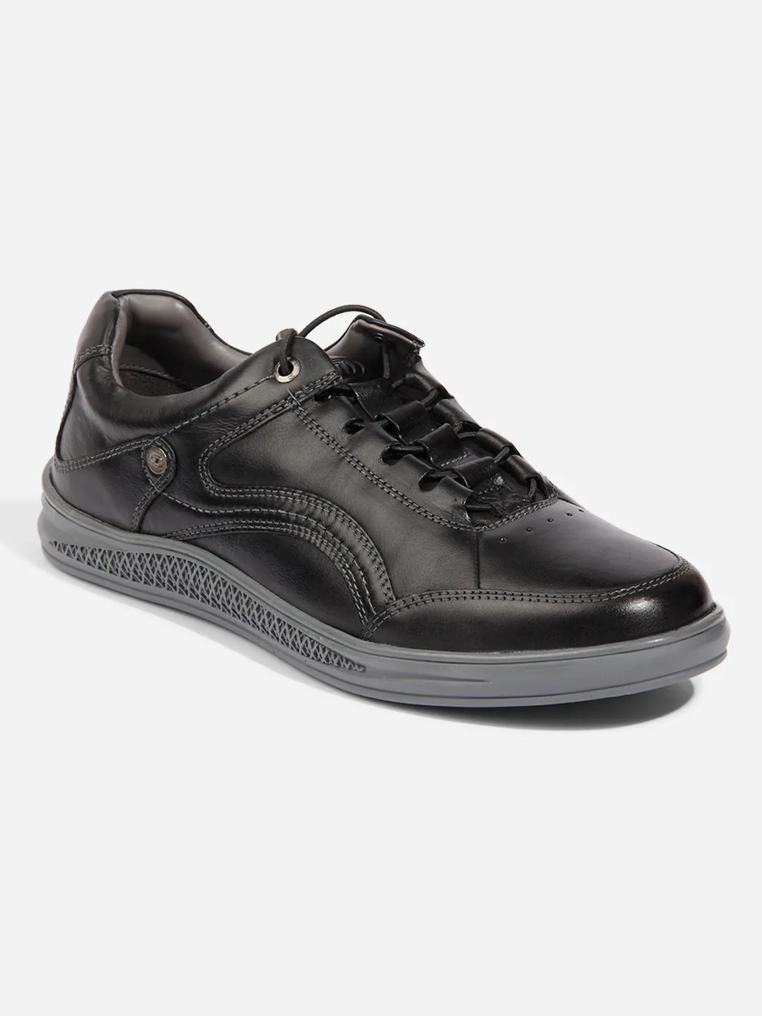 Men Black Leather Sneaker (ID3090)