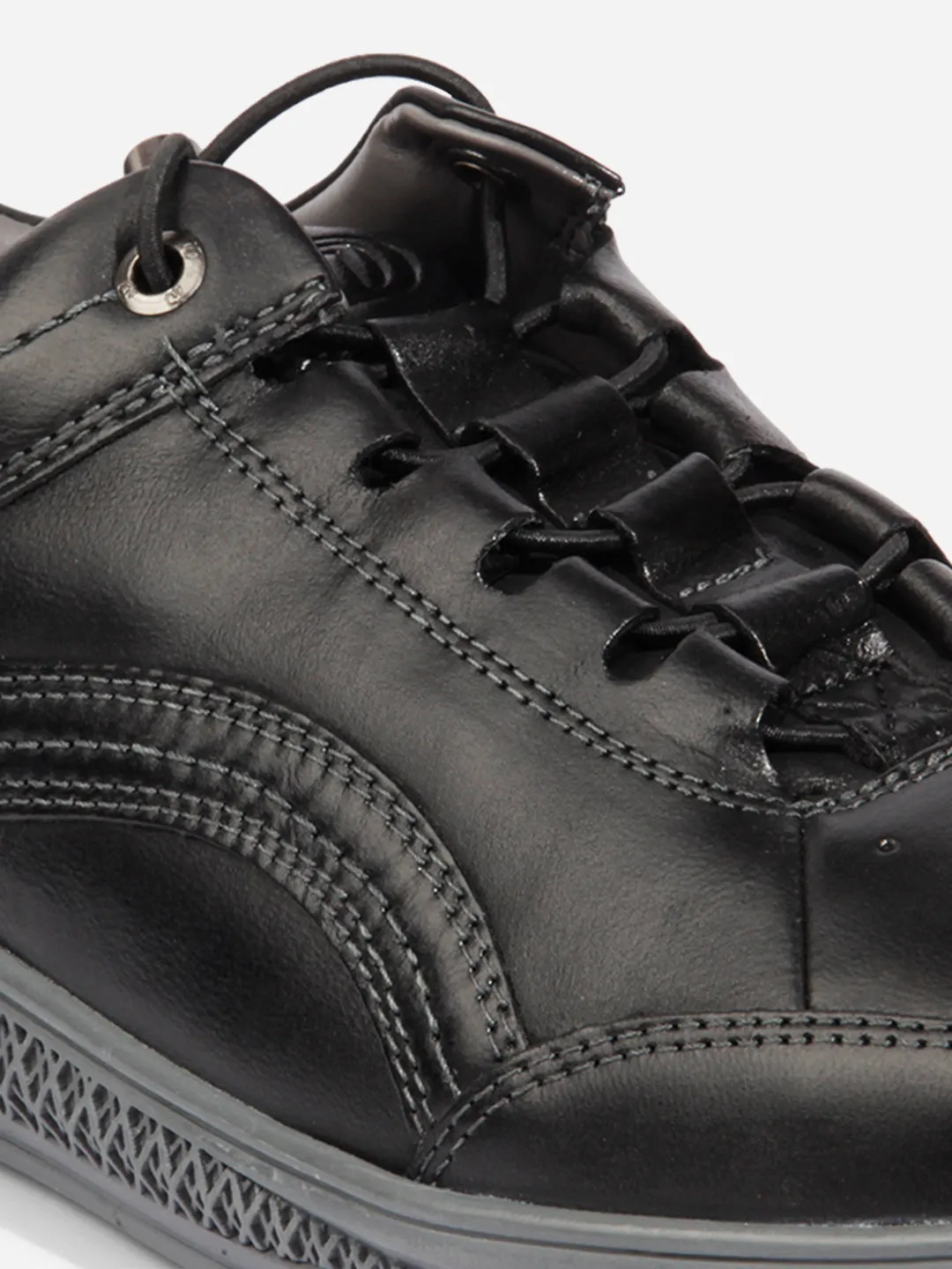Men Black Leather Sneaker (ID3090)