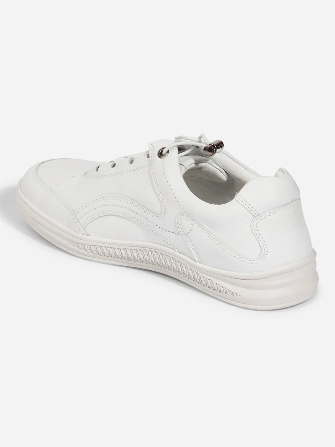 Men White Leather Sneaker (ID3090)