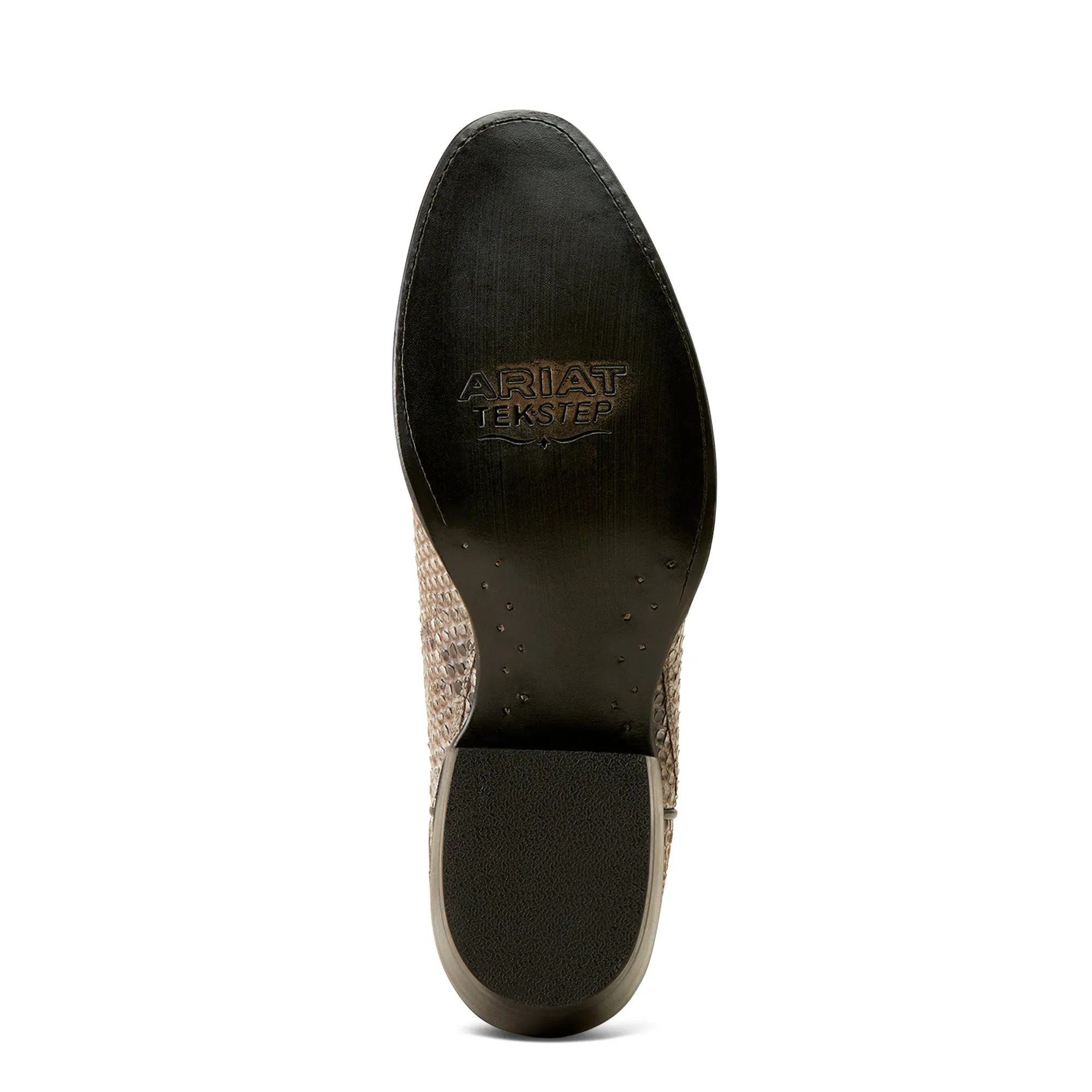 Men's Ariat "Slick" R Toe Natural Python with Luxe Black Tops - 10047082