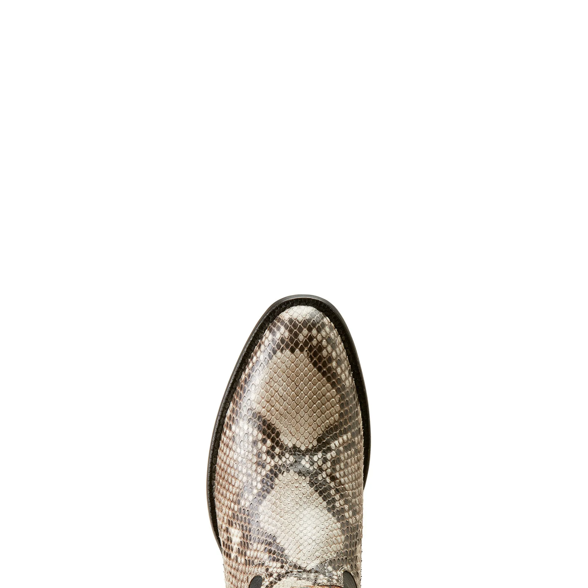 Men's Ariat "Slick" R Toe Natural Python with Luxe Black Tops - 10047082