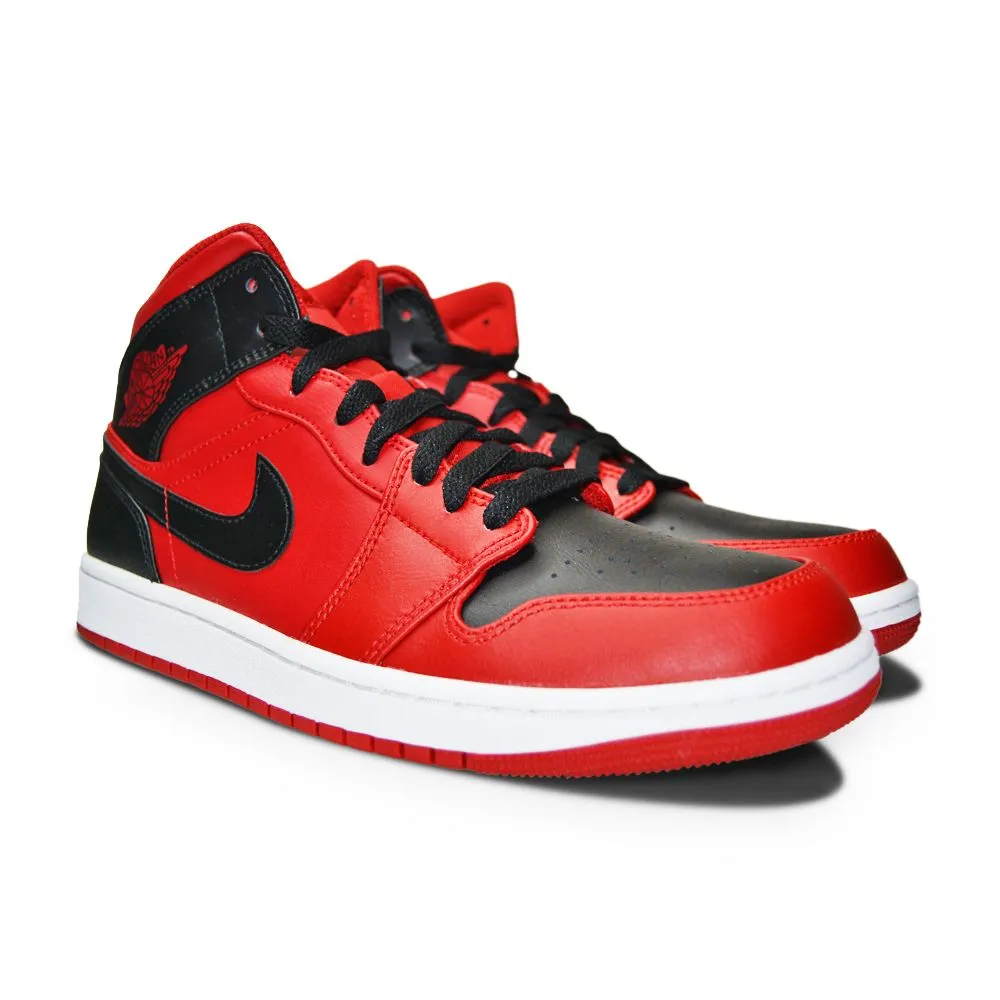 Mens Nike Air Jordan 1 Mid - 554724 660 - Gym Red Black White