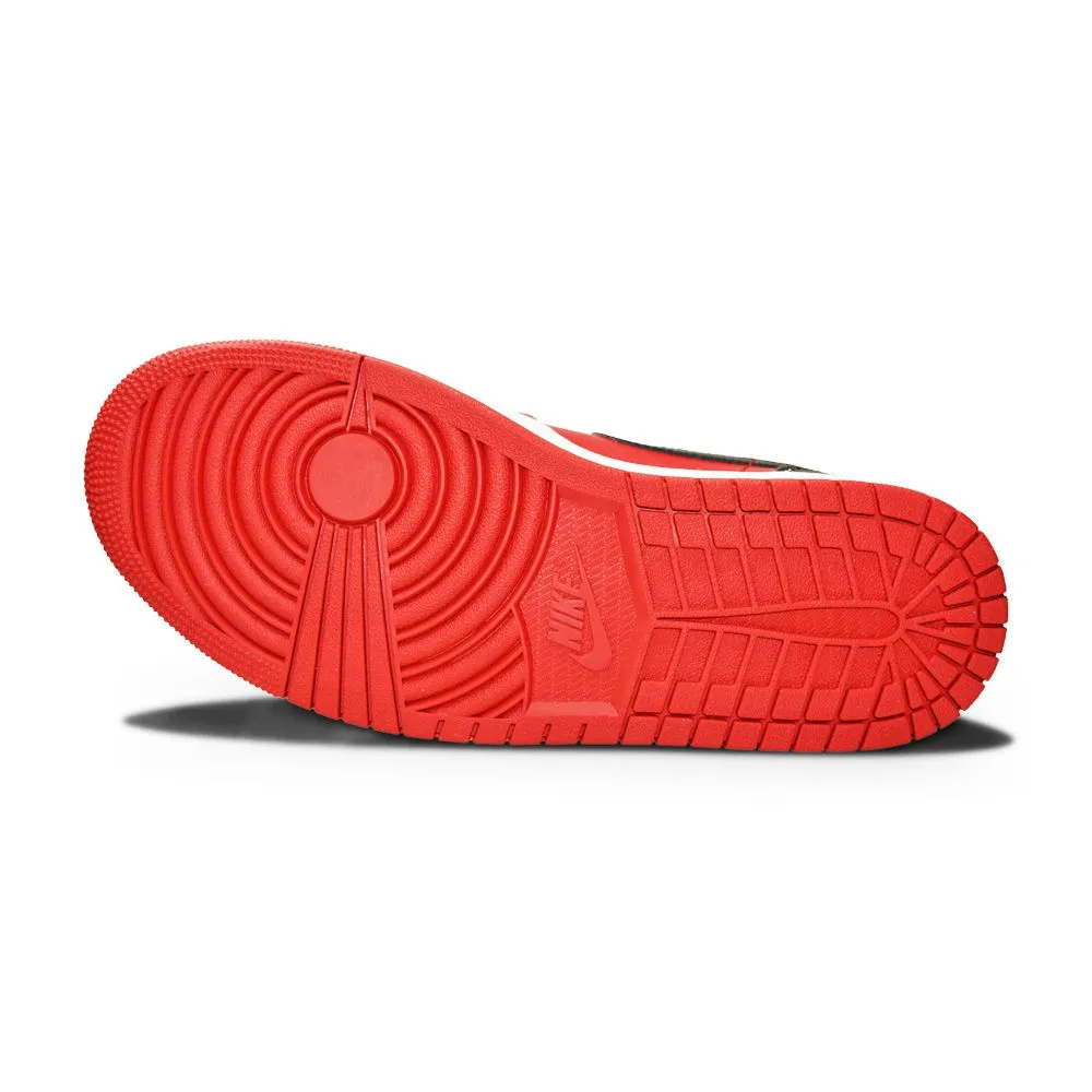 Mens Nike Air Jordan 1 Mid - 554724 660 - Gym Red Black White