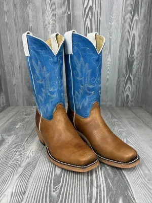 Men's Olathe Vintage Old Town Cognac with 12" Blue Barcelona Tops