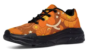Molly's Mismatched Retro Daisies Chunky Sneakers