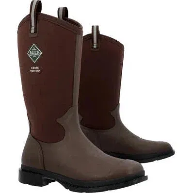 Muck Men's Chore Tall Waterproof Western Work Boot - Brown - MCHWTM90